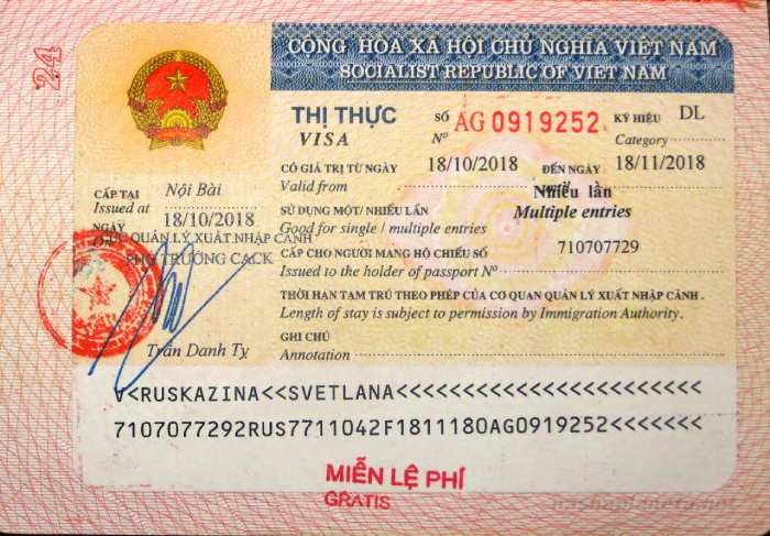 Vietnam Visa Fees for Indian process