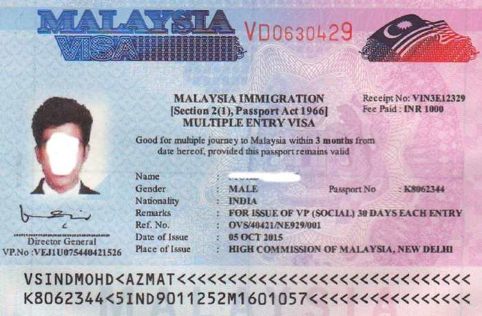 Malaysia Tourist Visa for Indians